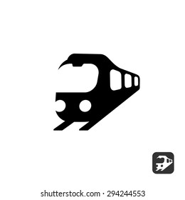 Train black silhouette icon