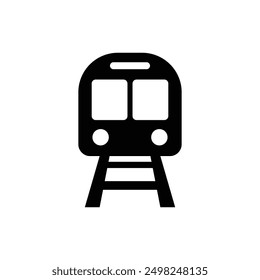 train Black Solid vector icon