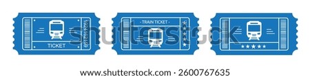 Train boarding pass ticket icon, vector illustration
