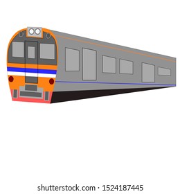 Train And Bogie On Railroad Track Ready For Transportation And Travel