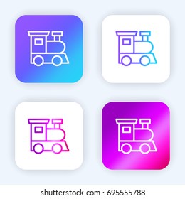 Train bright purple and blue gradient app icon
