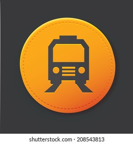 Train button,clean vector