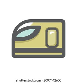 Icono del vector de la cabina de trenes Ilustración de dibujos animados