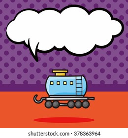 train car doodle, speech bubble