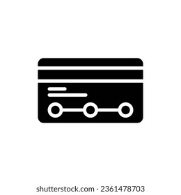 Train Card Filled Icon Vector Illustration 