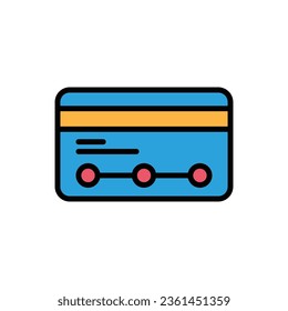 Ilustración del vector de iconos de la tarjeta de tren