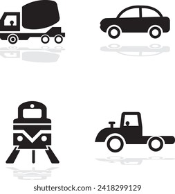 train care track mini car icon
