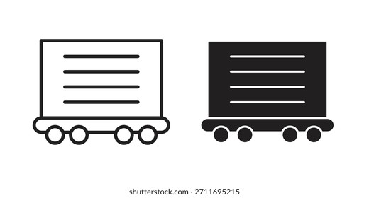Projeto do símbolo do esboço do conceito do ícone de carga do comboio. Ilustração de elemento simples.
