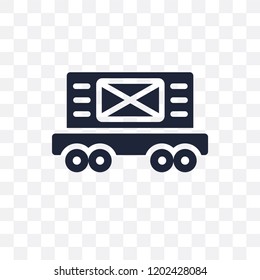 Train cargo transparent icon. Train cargo symbol design from Industry collection. Simple element vector illustration on transparent background.