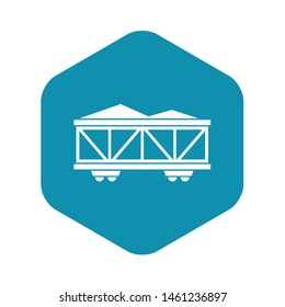 Train cargo wagon icon. Simple illustration of cargo wagon vector icon for web design