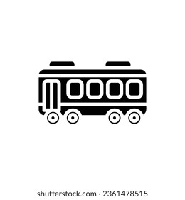 Train Carriage Filled Icon Vector Illustration 