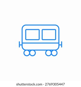 train carriage icon sign vector