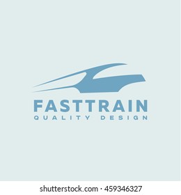 Train carriage speed stylish logo design illustration of a modern icon art