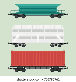 Train carriages car railway without striping travel railroad passenger locomotive vector wagon transport.