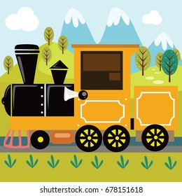 Train Cartoon Vector Illustration
