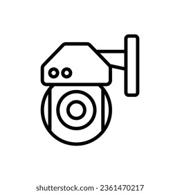 Train Cctv Outline Icon Vector Illustration 