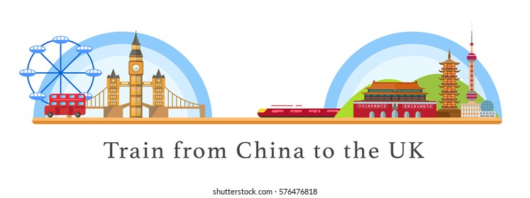Train from China to the UK, east-west train