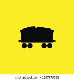 train with coal icon vector