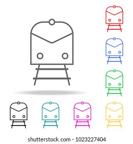 Train colored icons. Element of logistic multi colored icon for mobile concept and web apps. Thin line icon for website design and development, app development. Premium icon on white background