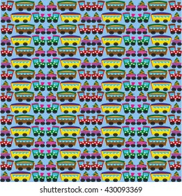 Train Colorful Pattern.