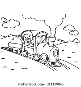 810 Cartoon Train Coloring Pages Pictures