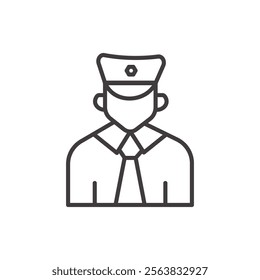 Train Conductor Icon Depicting a Person and Train in Black and White