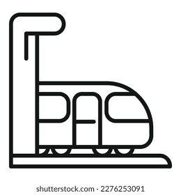 Train conductor icon outline vector. City waiting. Ticket travel