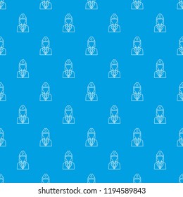 Train conductor pattern vector seamless blue repeat for any use