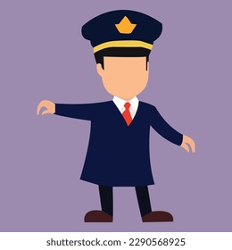 Train Conductor vector art work.