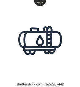 Train container hand drawn sketch icon vector illustration