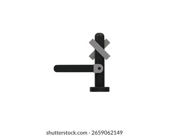 Icono de cruce de tren Ilustración 3D Render