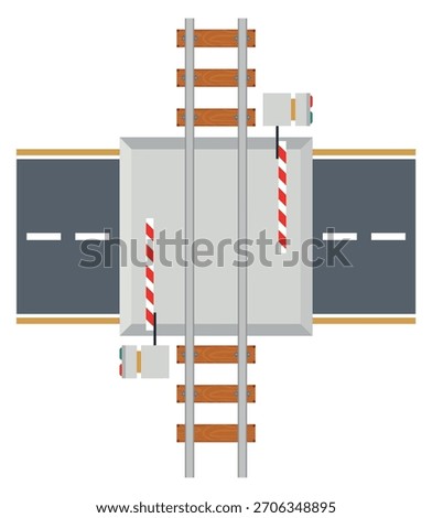 A train crossing sign is shown on a white background