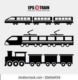 train design over gray background vector illustration