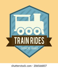 train design over pink background vector illustration