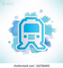 Train design,water colour design,clean vector