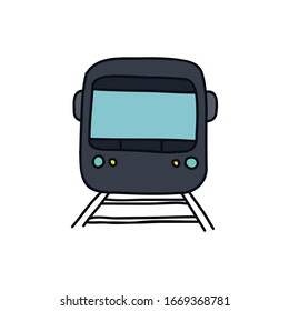 icono del doodle del tren, ilustración vectorial