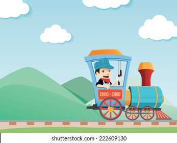 Train Driver Illustration