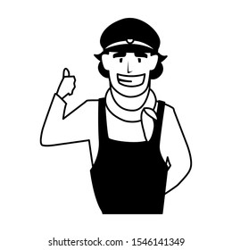 train driver person design, Worker professional working occupation job corporate employee and service theme Vector illustration
