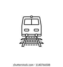 a train dusk style icon. Element of travel icon for mobile concept and web apps. Thin line a train dusk style icon can be used for web and mobile on white background