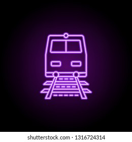 a train dusk style icon. Elements of Summer holiday & Travel in neon style icons. Simple icon for websites, web design, mobile app, info graphics