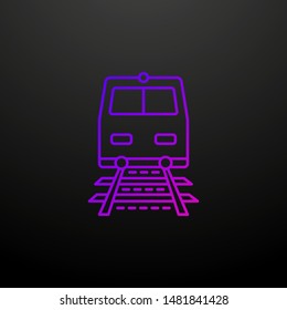 A train dusk style nolan icon. Elements of summer holiday and travel set. Simple icon for websites, web design, mobile app, info graphics