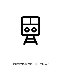 Entrenar con icono de la cruz eléctrica, logotipo, vector