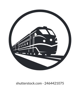 Train emblem, logo, icon. Vector