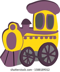 Train Engine cartoon for kids isolated vector