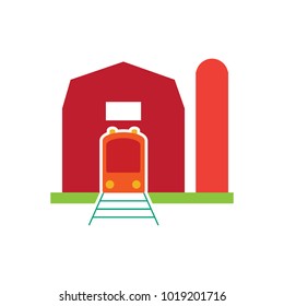 Train Farm Logo Icon Design