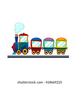 Train flat  icon illustration . Vector cartoon picture
