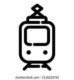 Train Flat Icon Isolated On White Background