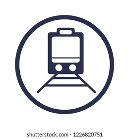 Train flat icon Vehicle Logo