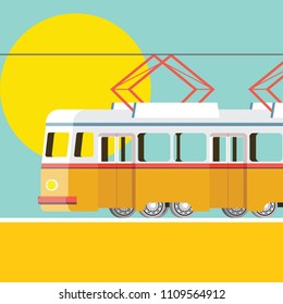 TRAIN FLAT STYLE TRANSPORTATION