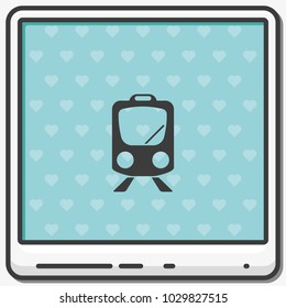 Train flat vector icon.